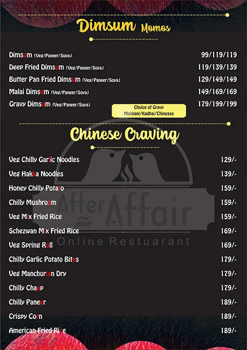 After Affairs menu 