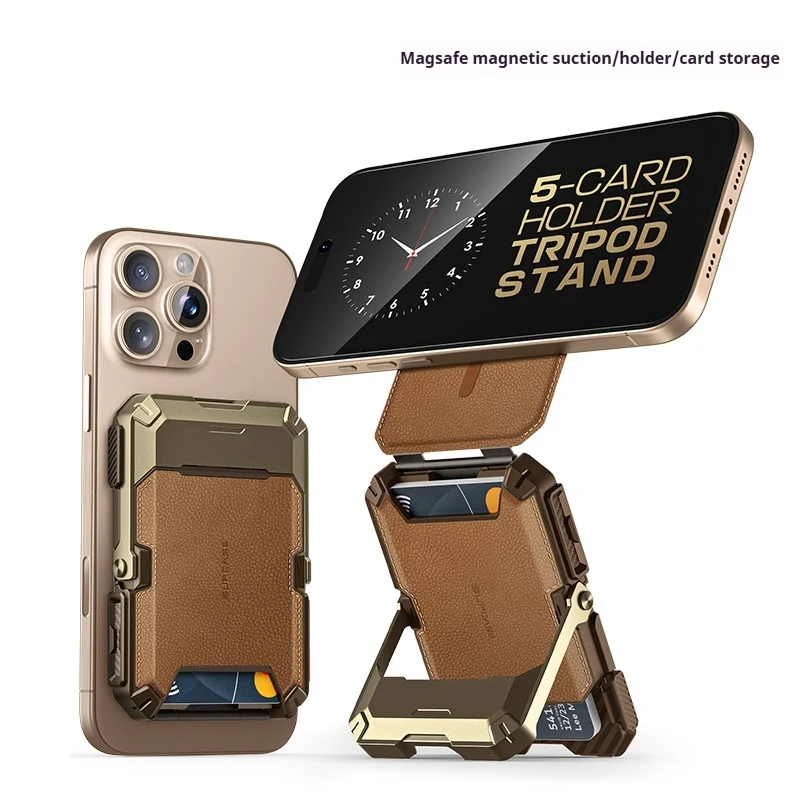 Support Métallique Pliable Magnétique Puissant pour Téléphone Fixation Stable et Simple Gardez Votre Téléphone Visible et Accessible Facilement.