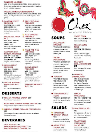 Chez - Pan Oriental Kitchen menu 3