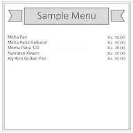 Shree Ji Pan Bhandar menu 1