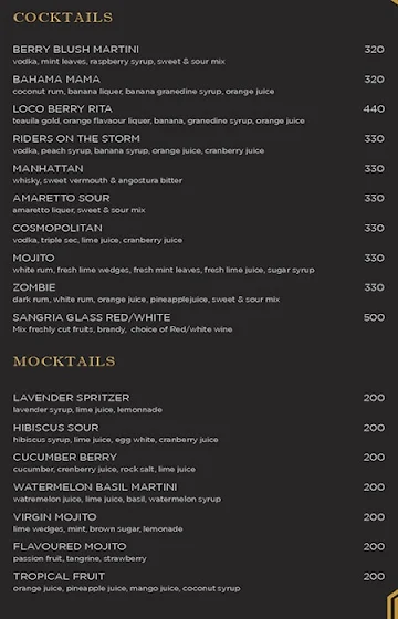 84 East menu 