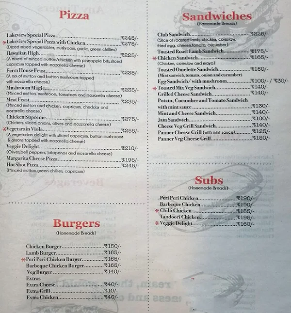 Lakeview Milkbar - Since 1930 menu 