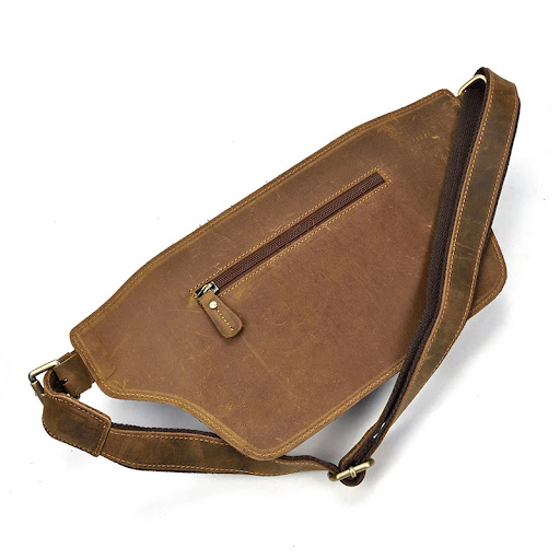 Title 2, Leather Retro Mens Crazy Horse Skin Waist Bag,...