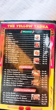 The Yellow Tadka menu 1