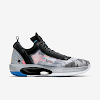 air jordan 34 low pf black/white/flash crimson/laser orange