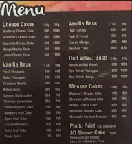 Cake Walas menu 1