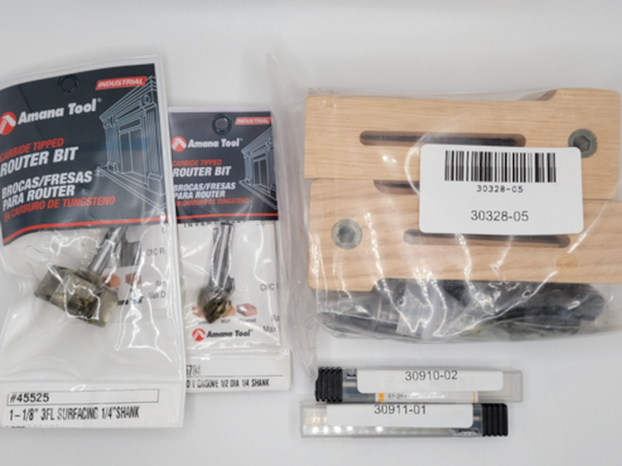 Inventables Accessories Kit X-Carve Pro - 4x2 Starter Bits and Wood Clamp Set