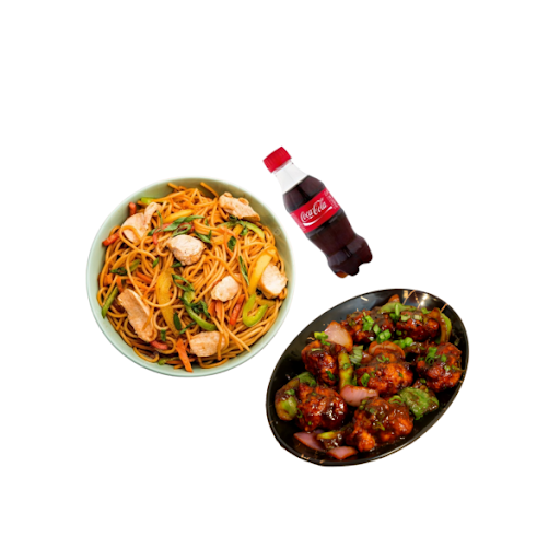 Chicken Noodles + Chilli Chicken + Soft Drink 250Ml