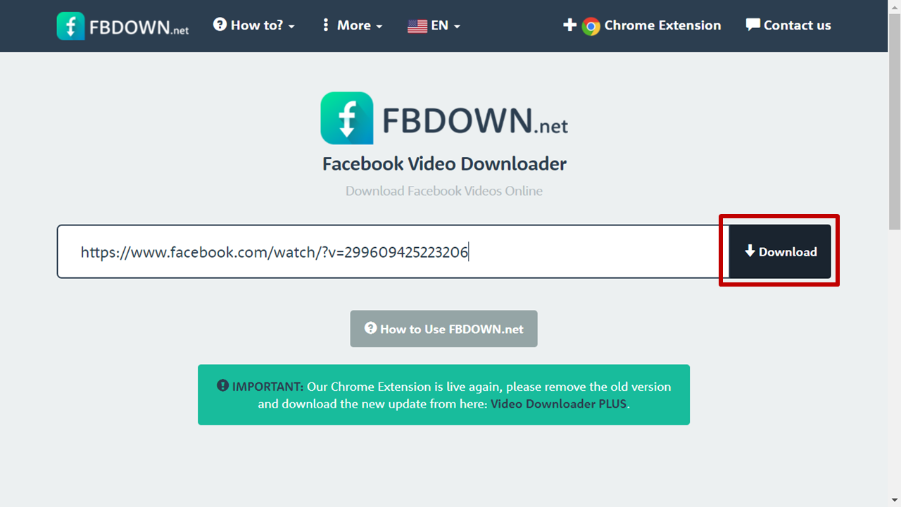 FBdown 平台下載FB影片