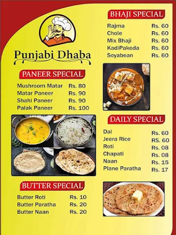 Punjabi Dhaba menu 