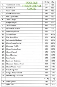 Cake Feast menu 3