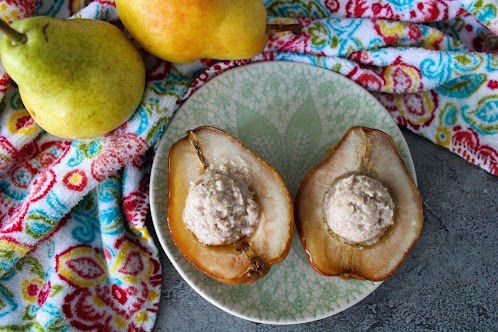 Cinnamon Mascarpone Baked Pears