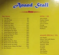 Anand Stall menu 2