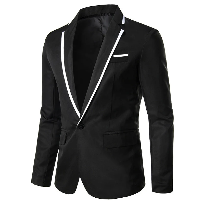 Title 3, Bra Slim One Button Lapel Multicolor Suit. A st...