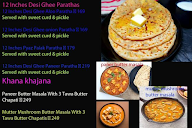 Thali Meals Paratha menu 5