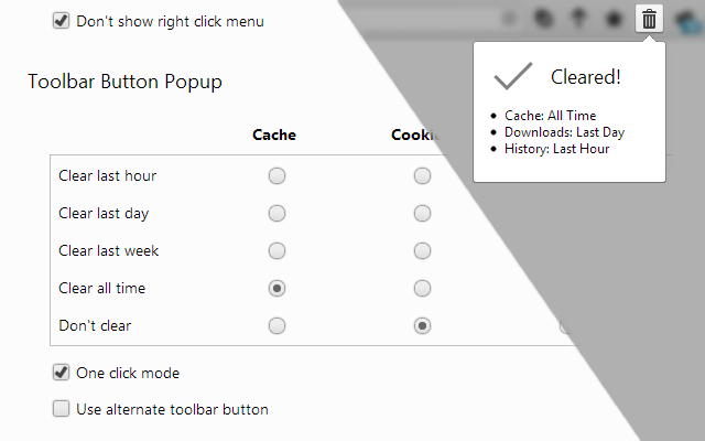 SimpleClear Chrome Extension Image 2