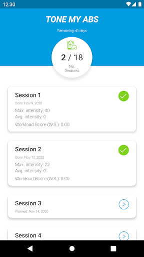 Screenshot Compex CoreBelt
