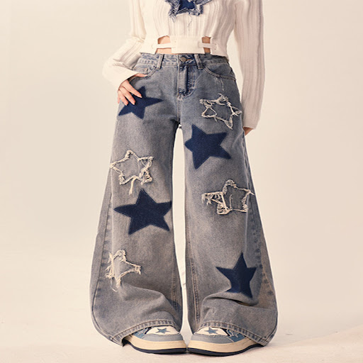 Title 5, National Fashion XINGX Embroidery Washed Worn J...