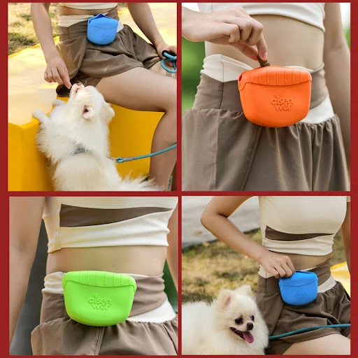 Pet Training Bag Pet Snack Bag Waist Bag Snack Bag Multi functional Outdoor Training Portable Dog Training Bag