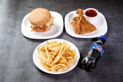 Chicken Burger [4 Pieces] With Fried Chicken [4 Pieces]