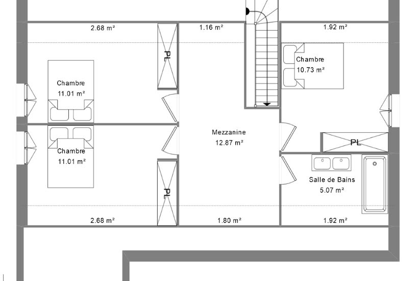  Vente Terrain + Maison - Terrain : 421m² - Maison : 110m² à Saint-Avertin (37550) 