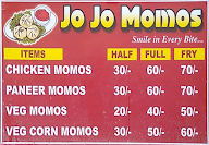 Jo Jo Momos menu 1