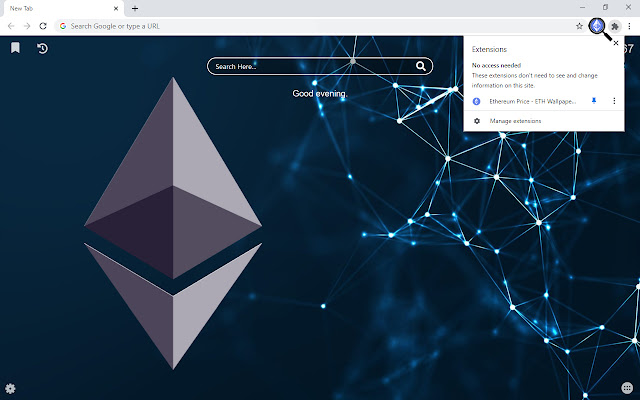 Ethereum Price - ETH Wallpaper New Tab