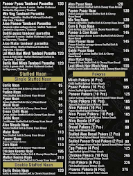 Parantha Chef menu 2