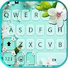 Flowers Cyan Keyboard Backgrou icon