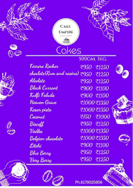 Cake Empire menu 2