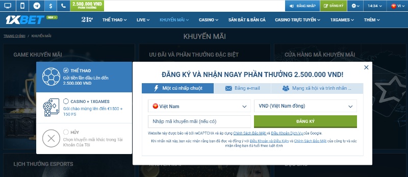 Khuyến mãi 100% ở thẻ nạp đầu tiên 