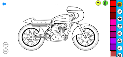 Drag Bike Coloring Book Screenshot 6 of 9