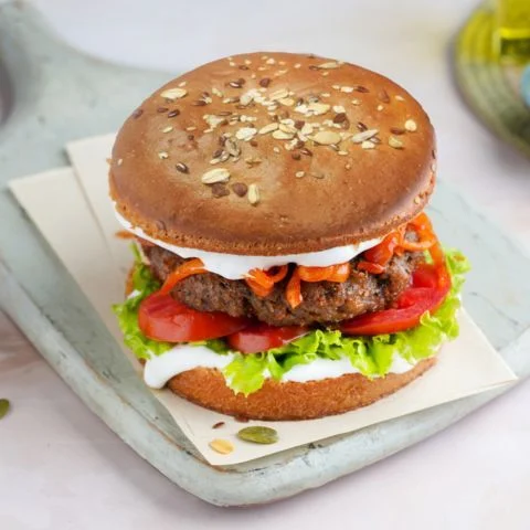 Veg Plant Mutton Burger (Protein- 28g)