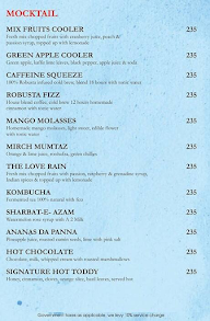 Hudson Tower menu 8