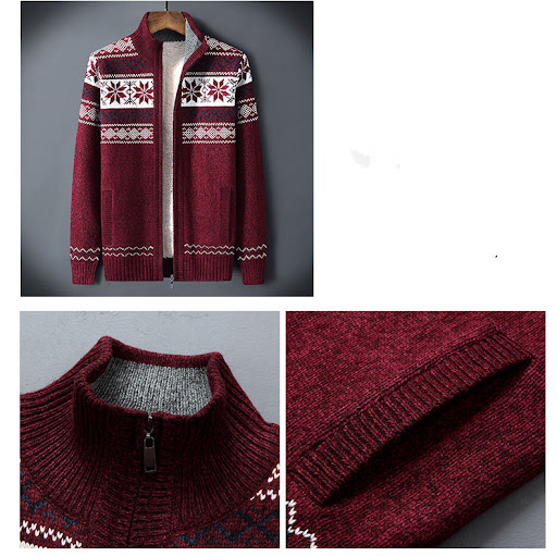 Title 8, Mens Contrast Color Plus Velvet Sweater Mens ...