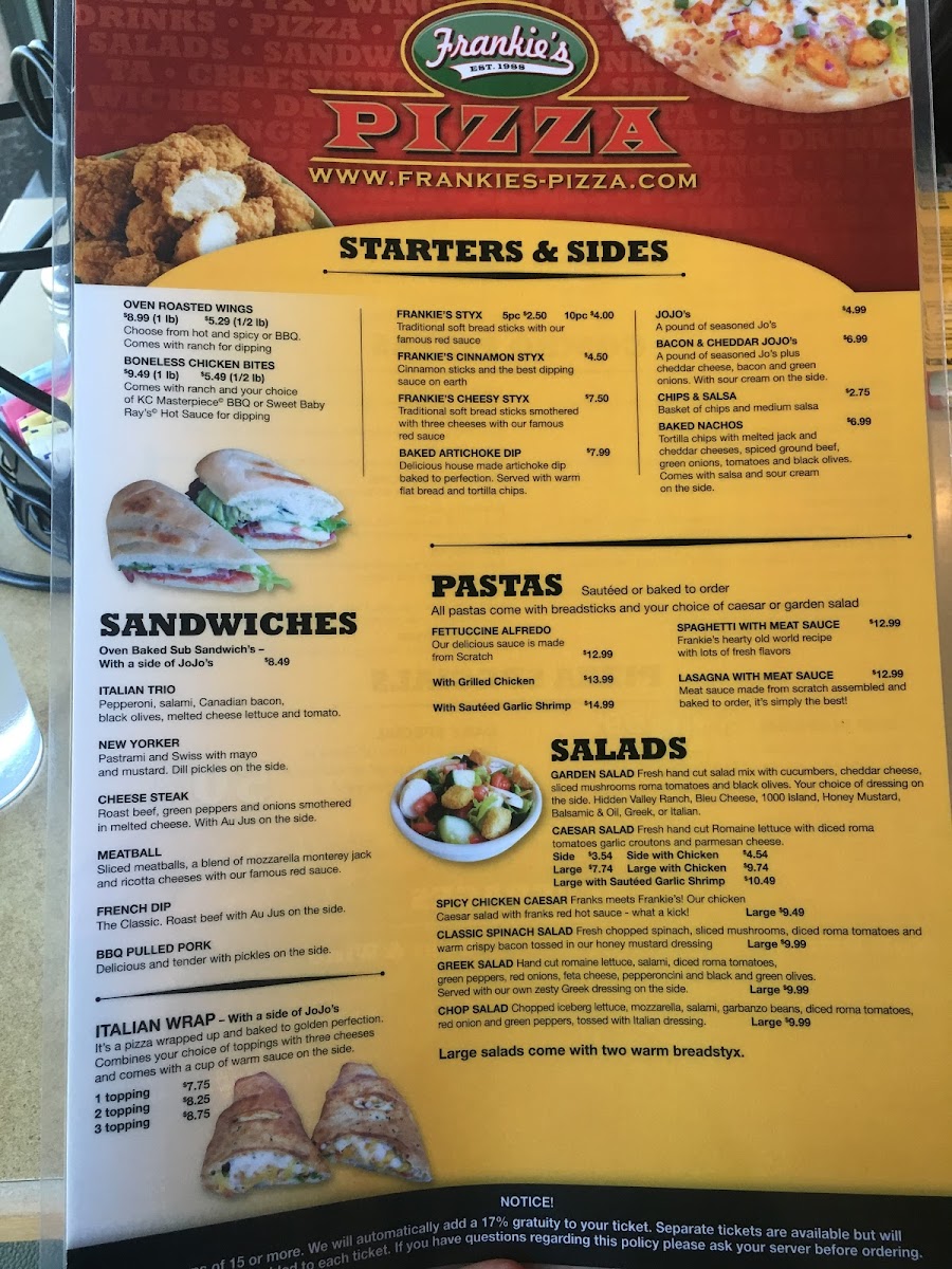 Front menu (July2018)