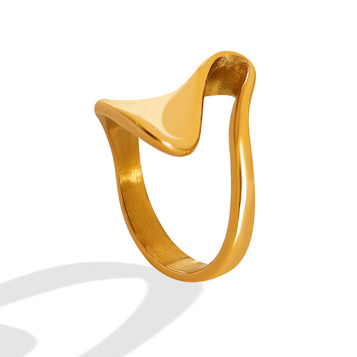 Title 4, Unique Geometric Glossy Ring for Fashion Banque...