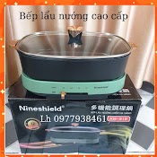 Nồi Lẩu Nướng Điện Đa Năng Nineshield Kb519 Chính Hãng Bảo Hành 12 Tháng, Nồi Kho Om Cá Nướng Lẩu Chống Dính Siêu Bền