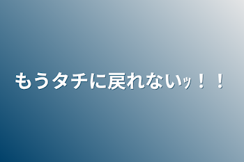 「もうタチに戻れないｯ！！」のメインビジュアル