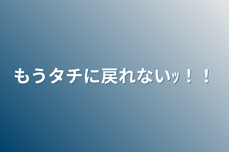 「もうタチに戻れないｯ！！」のメインビジュアル