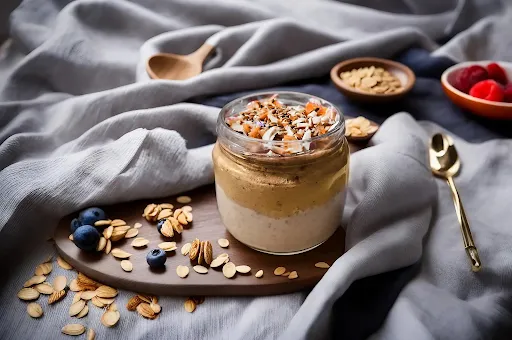 Peanut Butter And Raw Cocoa Milk Yogurt Oats