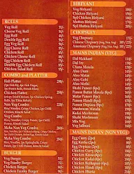 Calcutta Cutting menu 1