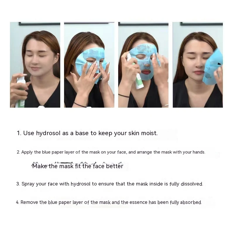 Masque de collagène White Ice transparent et compact Comble et hydrate la peau pour un teint frais et éclatant.