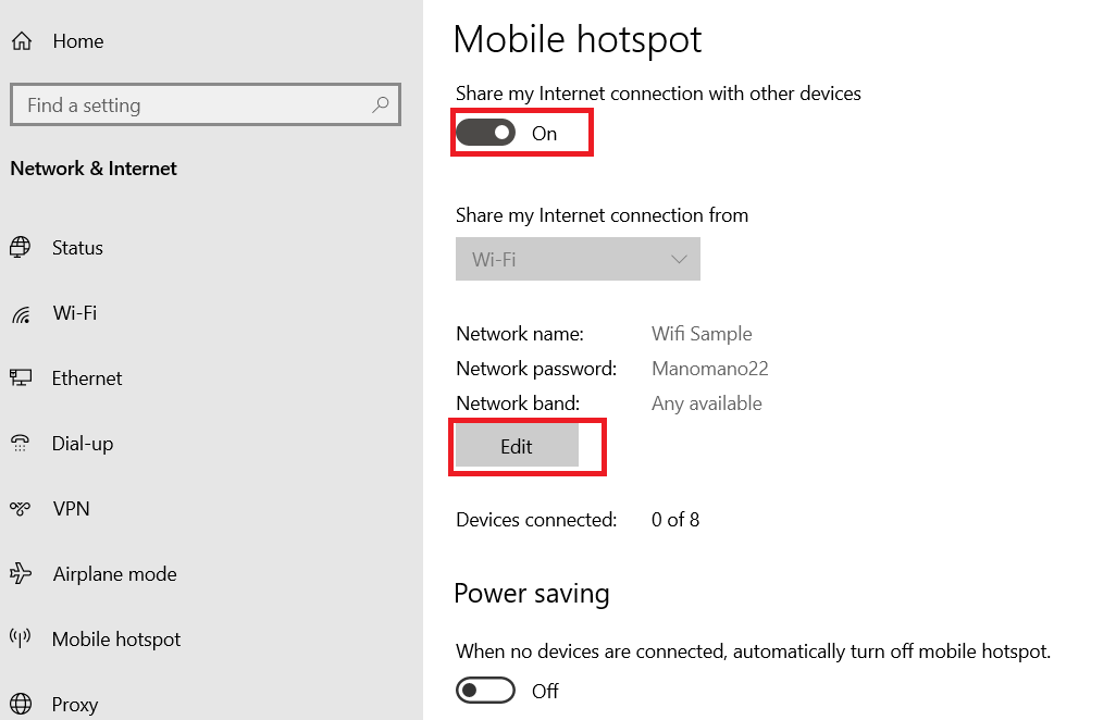 Turn on Hotspot on Windows using Virtual Private Network