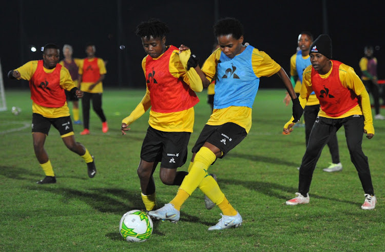 Lebogang Ramalepe and Hildah Magaia during Banyana Banyana Training at Waterstone College on the 31 August 2022.