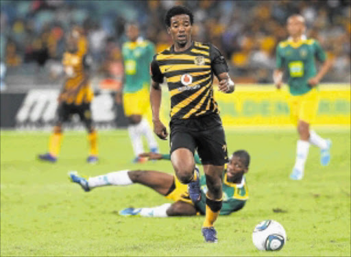 USED SPARINGLY: Kaizer Chiefs winger Abia Nale dribbles past a Lamontville Golden Arrows defender in a Premiership match at Moses Mabhida Stadium in Durban. Photo: Gallo Images