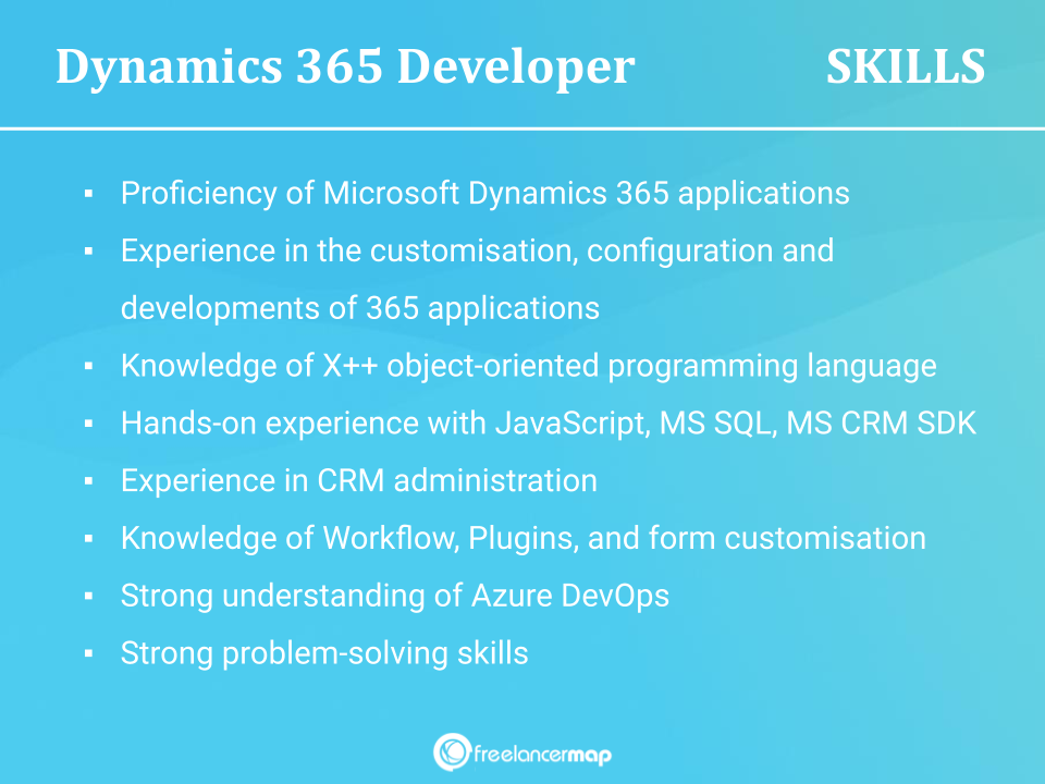 Skills of a Dynamics 365 Developer