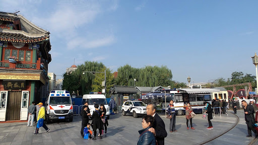Early morning Dashilan Street Beijing China 2015