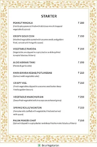 Peacock Restaurant menu 1