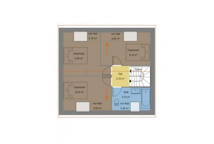  Vente Terrain + Maison - Terrain : 1 347m² - Maison : 74m² à Plomodiern (29550) 